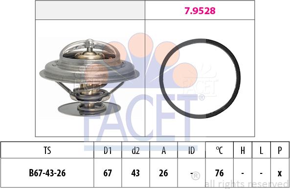FACET 7.7996 - Термостат охлаждающей жидкости / корпус autodif.ru