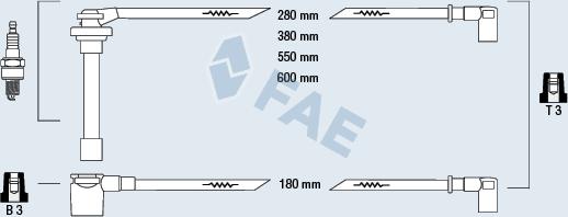 FAE 85850 - Комплект проводов зажигания autodif.ru