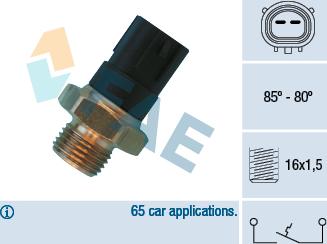 FAE 36480 - Термовыключатель, вентилятор радиатора / кондиционера autodif.ru