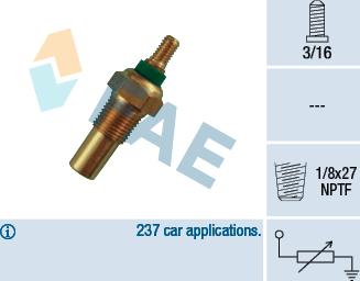 FAE 32010 - Датчик, температура охлаждающей жидкости autodif.ru