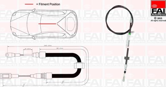 FAI AutoParts FBC0165 - Тросик, cтояночный тормоз autodif.ru