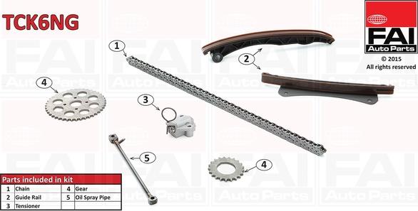 FAI AutoParts TCK6NG - Комплект цепи привода распредвала autodif.ru