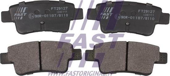 Fast FT29127 - Тормозные колодки, дисковые, комплект autodif.ru