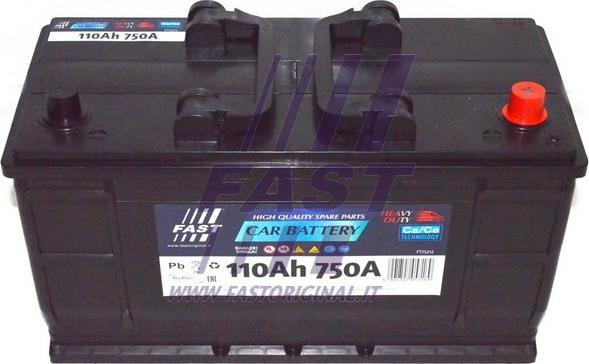 Fast FT75212 - Стартерная аккумуляторная батарея, АКБ autodif.ru