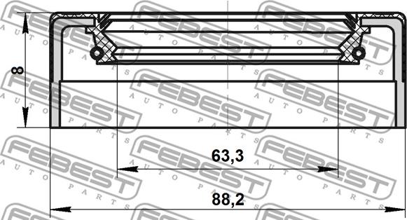 Febest 95NES-65880808C - сальник привода!\ Audi Q3/TT 12-15 autodif.ru