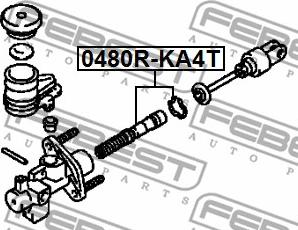 Febest 0480R-KA4T - Ремкомплект рабочего цилиндра сцепления autodif.ru