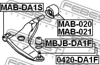 Febest MBJB-DA1F - Пыльник опоры шаровой нижнего рычага autodif.ru