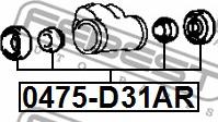 Febest 0475-D31AR - ремкомплект тормозного цилиндра! заднего d20.6\ Mitsubishi Galant/Lancer/Space Wagon autodif.ru