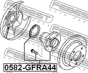 Febest 0582-GFRA44 - к-кт подшипника ступ. зад.!\ Mazda 626/Xedos 6/Xedos 9 91> с ABS autodif.ru
