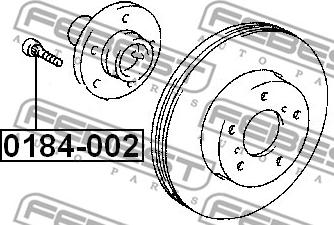 Febest 0184-002 - Шпилька колесная TOYOTA KLUGER L/V ACU25/MCU25 4WD 2000-2007 0184-002 autodif.ru