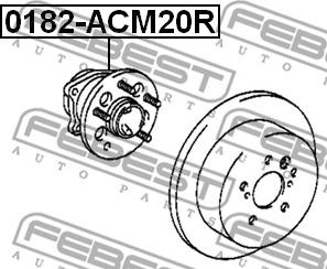 Febest 0182-ACM20R - Ступица колеса зад прав/лев autodif.ru