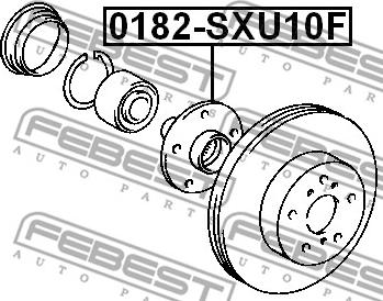 Febest 0182-SXU10F - Снят с производства ступица колеса перед прав лев Febest 0182-SXU10F autodif.ru