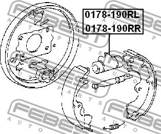 Febest 0178-190RR - Цилиндр тормозной задней оси Toyota Camry, Carina, Corona, Vista autodif.ru