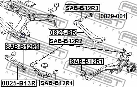 Febest 0829-001 - болт с эксцентриком!\ Subaru Legacy outback B12/B13 97-09 autodif.ru