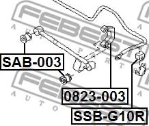 Febest 0823-003 - тяга стабилизатора заднего!\ Subaru Impreza/Legasy 89-00 autodif.ru