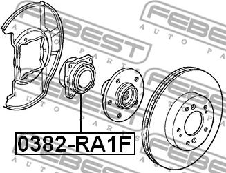 Febest 0382-RA1F - Ступица колеса (комплект) перед прав/лев autodif.ru