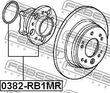 Febest 0382-RB1MR - подшипник ступ. зад.!\Honda Odyssey 09> autodif.ru