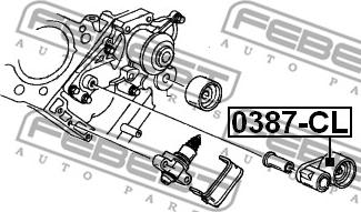 Febest 0387-CL - ролик натяжной ремня ГРМ!\ Honda Accord Coupe 3.0 24V 98> autodif.ru
