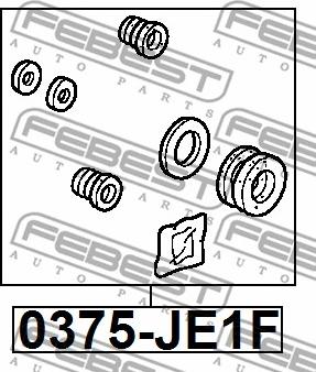 Febest 0375-JE1F - Ремкомплект тормозного суппорта перед прав/лев autodif.ru