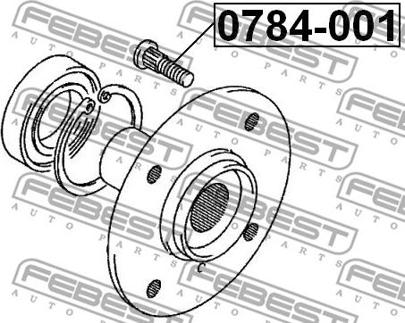 Febest 0784-001 - шпилька колёсная!\ Suzuki Grand Vitara/Escudo 98-06 autodif.ru