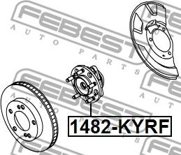 Febest 1482-KYRF - ступица колеса передняя!\ SsangYong Kyron D20/D27/E23 06> autodif.ru