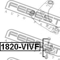 Febest 1820-VIVF - Опора шаровая нижнего рычага | перед прав-лев | autodif.ru