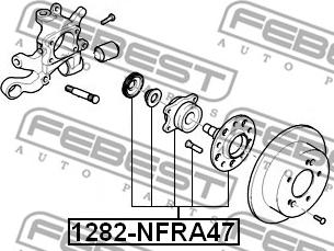Febest 1282-NFRA47 - Ступица задняя autodif.ru