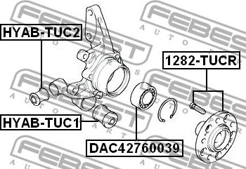 Febest 1282-TUCR - ступица колеса задняя!\ Hyundai Tucson/Sportage 4WD 04> autodif.ru