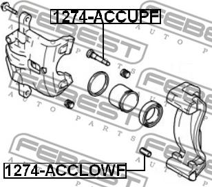 Febest 1274-ACCUPF - Втулка направляющей суппорта тормозного переднего autodif.ru