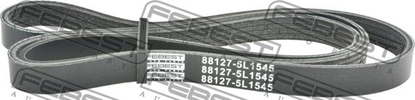 Febest 88127-5L1545 - Ремень поликлиновый 5PK1545 OPEL Astra G/H/Corsa D/Vectra C, SUZUKI Grand Vitara 1.6-2.0 96-> autodif.ru