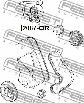 Febest 2087-CIR - ролик обводной ремня ГРМ \ Chrysler Stratus/Neon 2.0 DOHC 94> autodif.ru