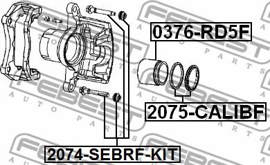 Febest 2075-CALIBF - Ремкомплект суппорта тормозного переднего autodif.ru