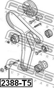 Febest 2388-T5 - ролик обводной ремня ГРМ!\ Audi A2/A3/A4/A6, WV Golf 1.4-2.0TDi 00> autodif.ru