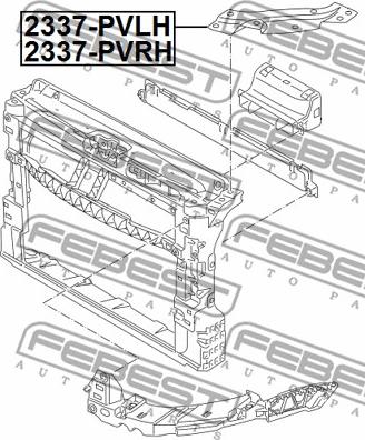 Febest 2337-PVLH - кронштейн передней панели левый!\ VW Polo RUS 10-15 autodif.ru