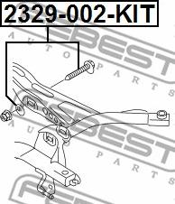 Febest 2329-002-KIT - болт с эксцентриком+шайба!\ Audi Q3 11> autodif.ru