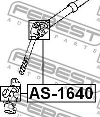 Febest AS-1640 - крестовина рулевого вала!\ Nissan X-Trail T31 07-13 autodif.ru