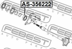 Febest AS-356222 - подшипник приводного вала! 35X62X22\ Audi A4 autodif.ru