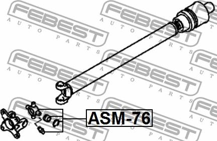 Febest ASM-76 - крестовина кардана! D25xL76.5\ Mitsubishi Pajero 90-00/Space Gear 95> autodif.ru