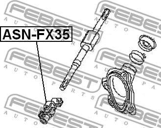 Febest ASN-FX35 - Вал карданный рулевой нижний autodif.ru