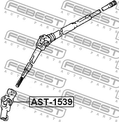 Febest AST-1539 - крестовина рулевого вала!\ Nissan Teana J32 08-13 autodif.ru