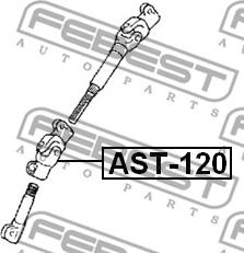 Febest AST-120 - шарнир карданный рулевого управления! нижний\ Toyota Corolla ZZE122 01-07 autodif.ru