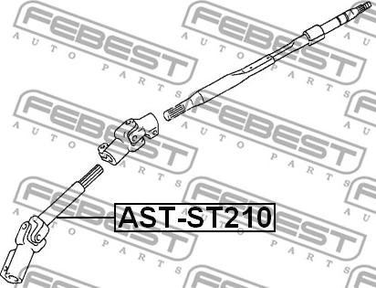 Febest AST-ST210 - Вал карданный рулевой нижний autodif.ru