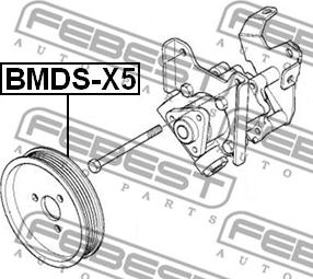 Febest BMDS-X5 - шкив насоса г/у!\ BMW E36/E46 320i-328i/E39 520i-528i 95-00/X3 E83 3.0D 04> autodif.ru