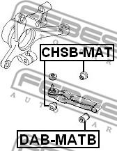 Febest CHSB-MAT - втулка стабилизатора переднего наружная!\ Daewoo Matiz 98> autodif.ru