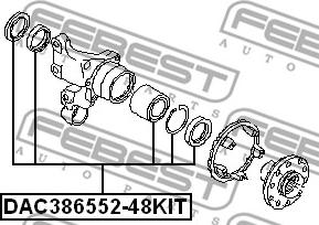 Febest DAC386552-48KIT - к-кт подшипника ступ. зад.!\ Subaru Legacy 90-99/Forester 97-02 autodif.ru
