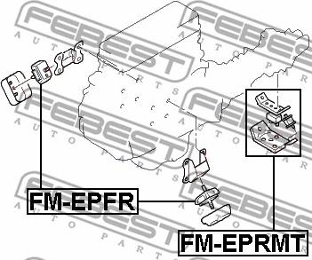 Febest FM-EPFR - Подушка двигателя передняя autodif.ru