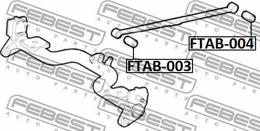 Febest FTAB-004 - сайлентблок зад. продол. рычага пер.!\ Fiat Doblo 1.2/1.9D 00> autodif.ru