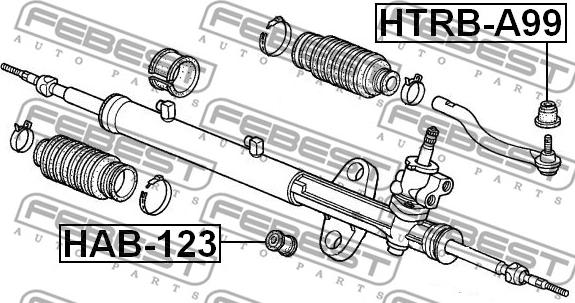 Febest HTRB-A99 - Пльник рулевого наконечника autodif.ru