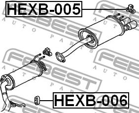 Febest HEXB-005 - подушка крепления глушителя!\ Honda Civic 06> autodif.ru