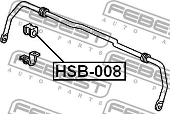 Febest HSB-008 - втулка стабилизатора заднего!\ Honda CR-V RD1 95-00 autodif.ru
